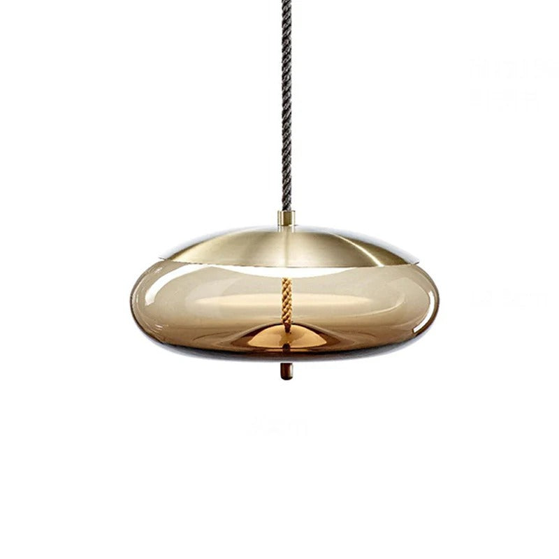 Amber Glass Pendant Light Contemporary Dining Room | Zyntora