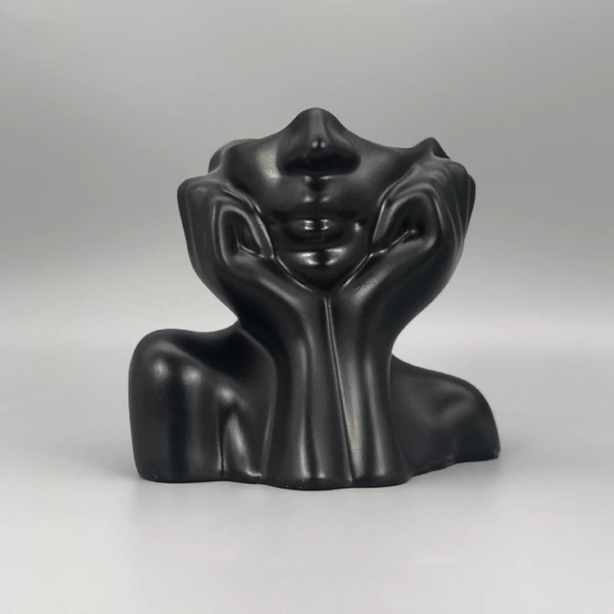 Artistic Human Face Makeup Brush Holder
