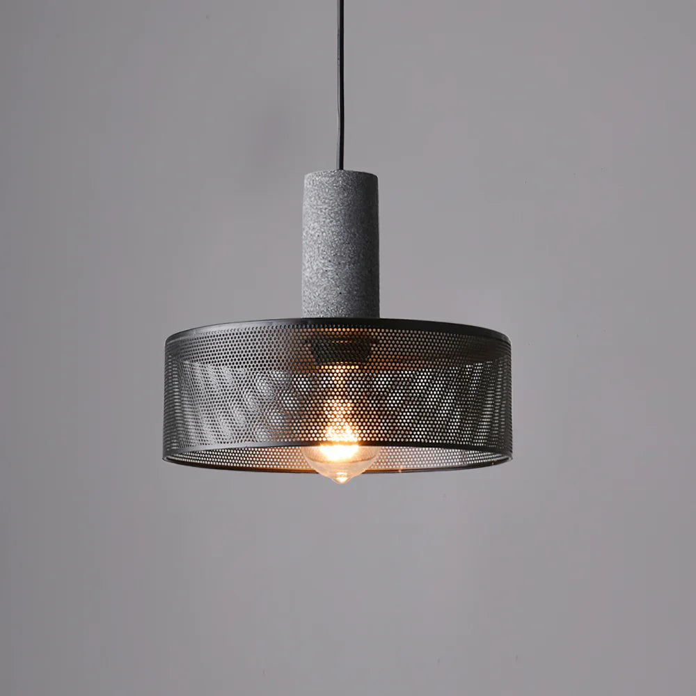 Concrete Cylinder Pendant Light for Urban Interior Style | Zythera