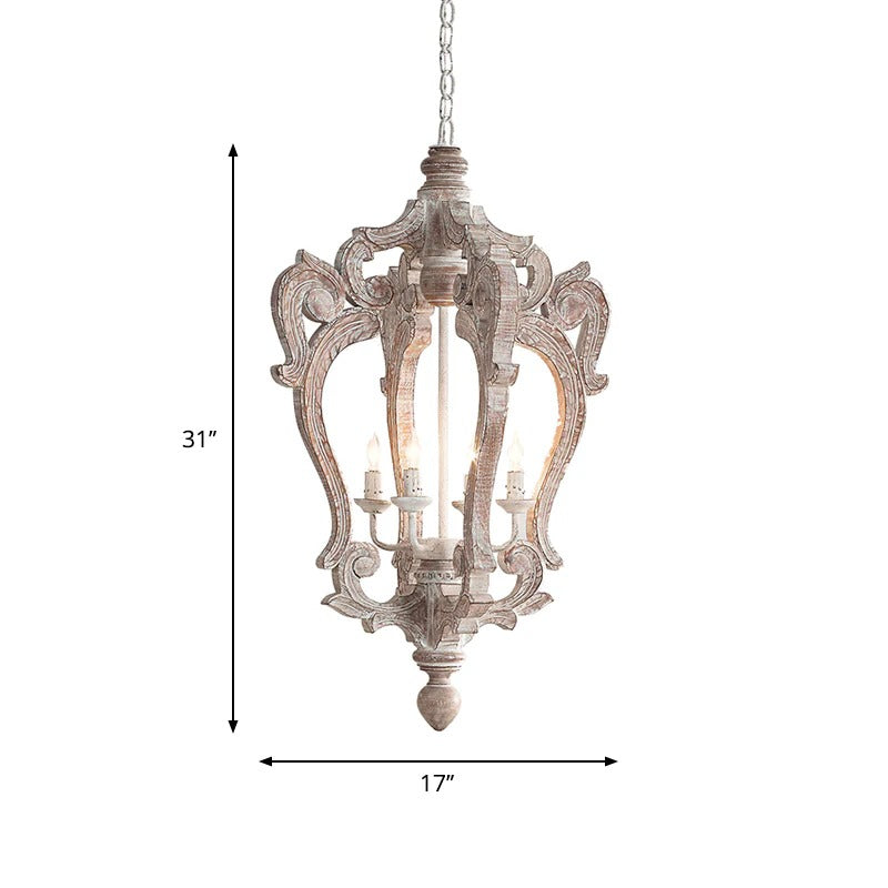 Distressed Wood Pendant Light Rustic Hanging Design | Torvica
