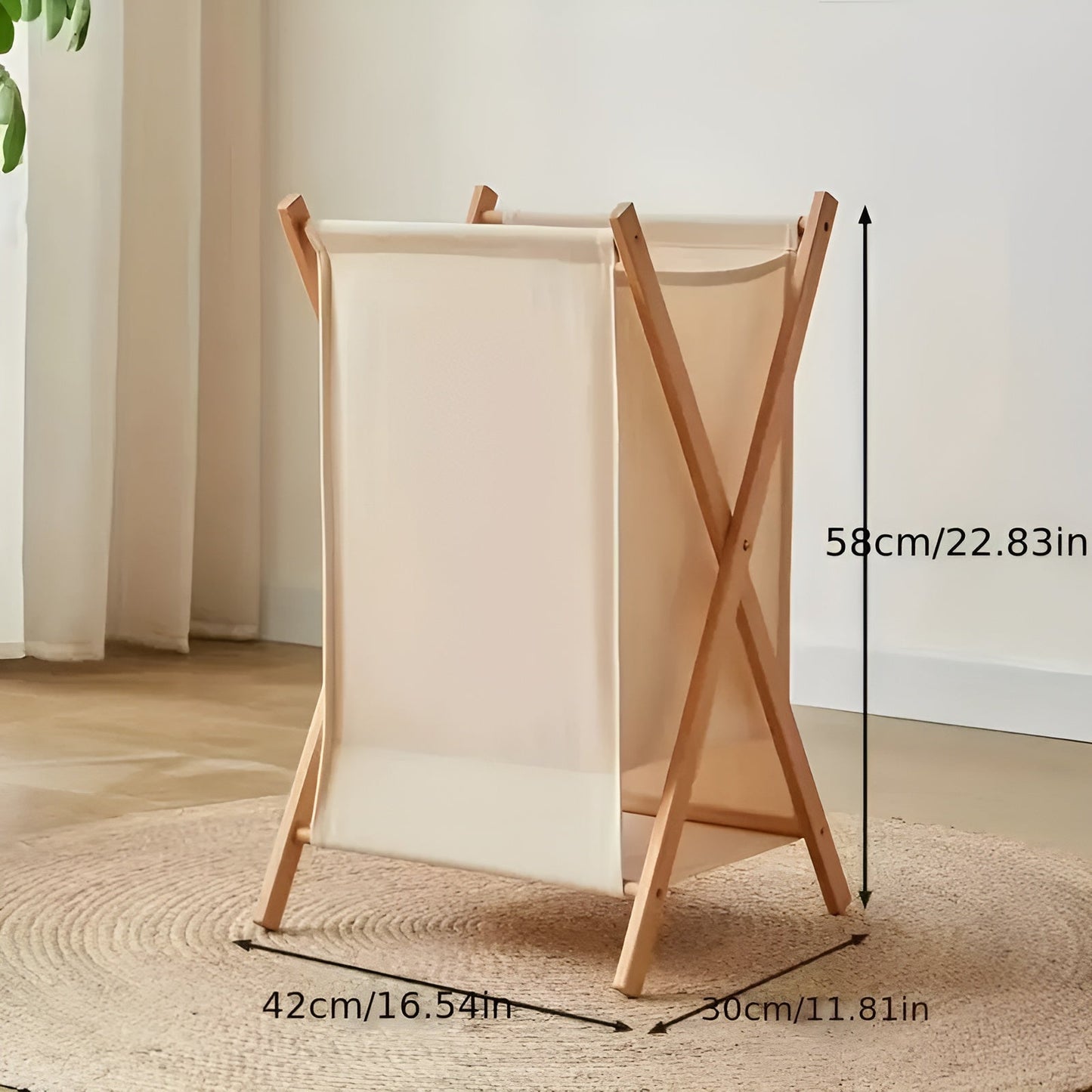 Foldable Wooden Laundry Basket | Stylish Hamper for Home Storage 5
