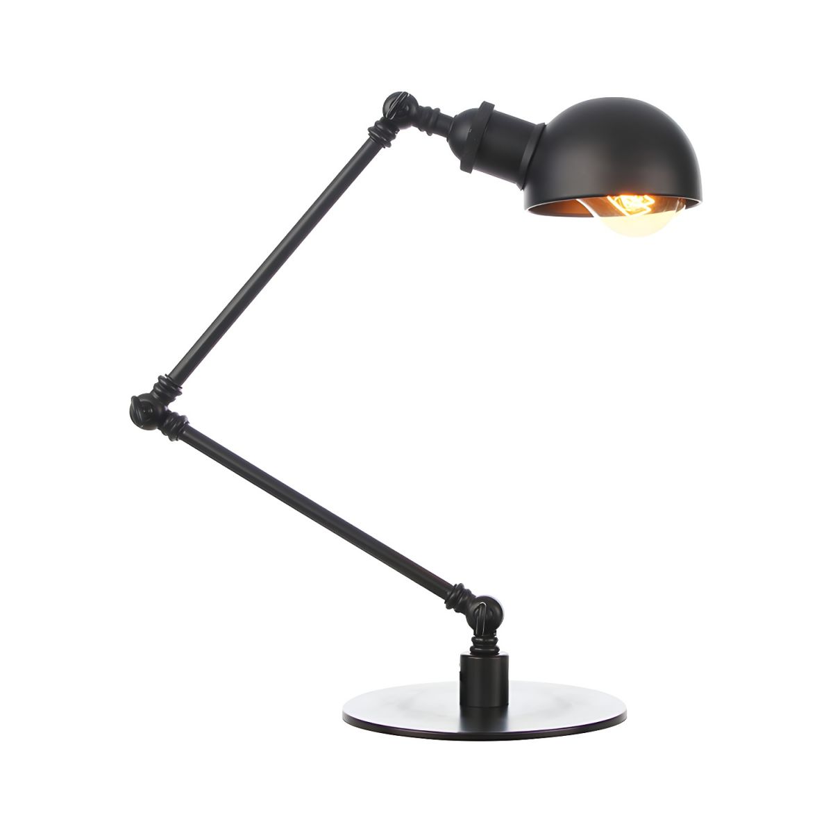 Industrial Retro Table Lamp with Adjustable Arm | Nexvian