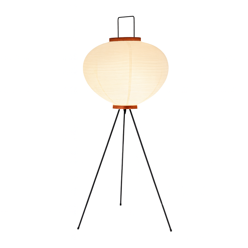 Japanese Rice Paper Floor Lamp with Metal Frame | Luminwa