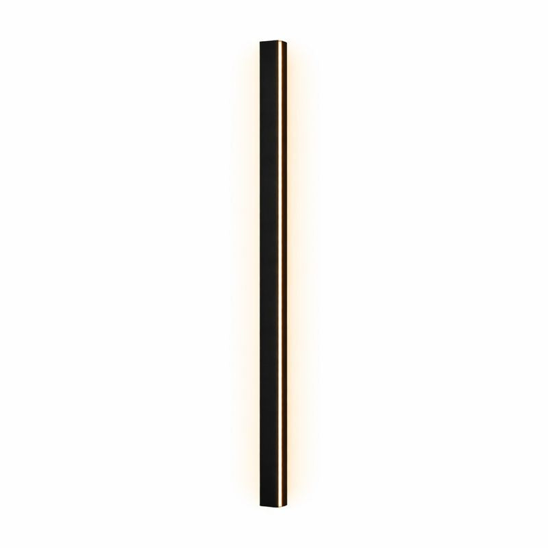 Linear Black LED Outdoor Garden Wall Light Fixture | Wallora