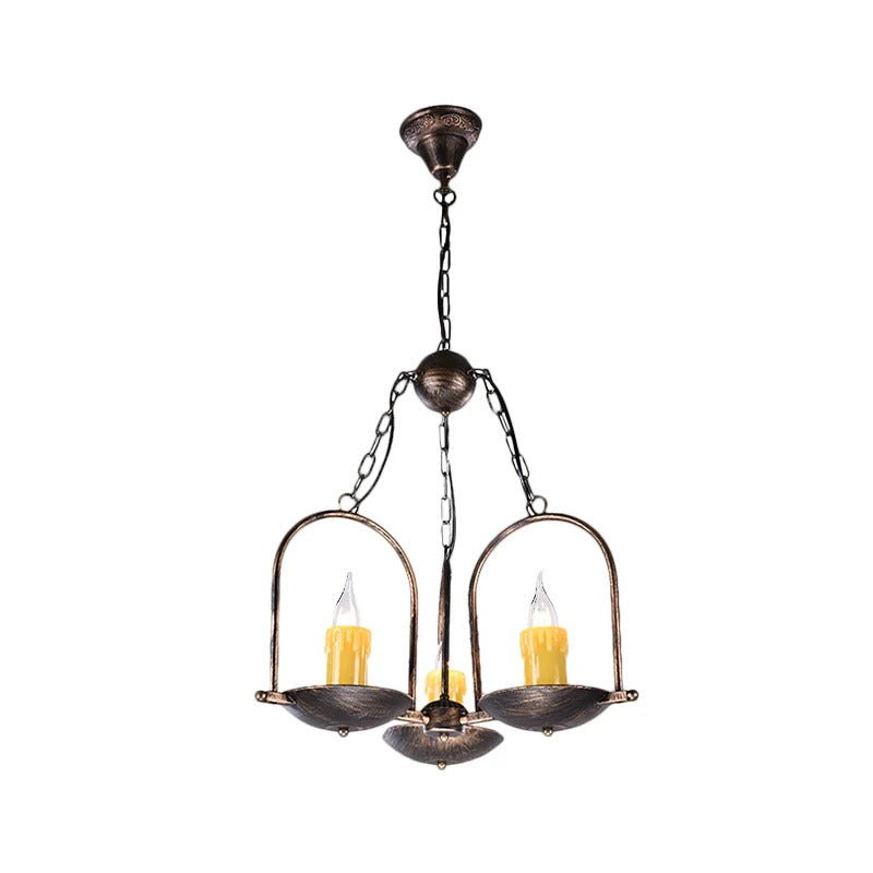 Metal Bronze Candle Pendant Light Industrial Dining | Quorvex