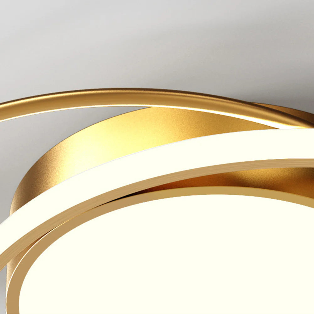 Modern Copper Integrated LED Ceiling Light Fixture | Auralis