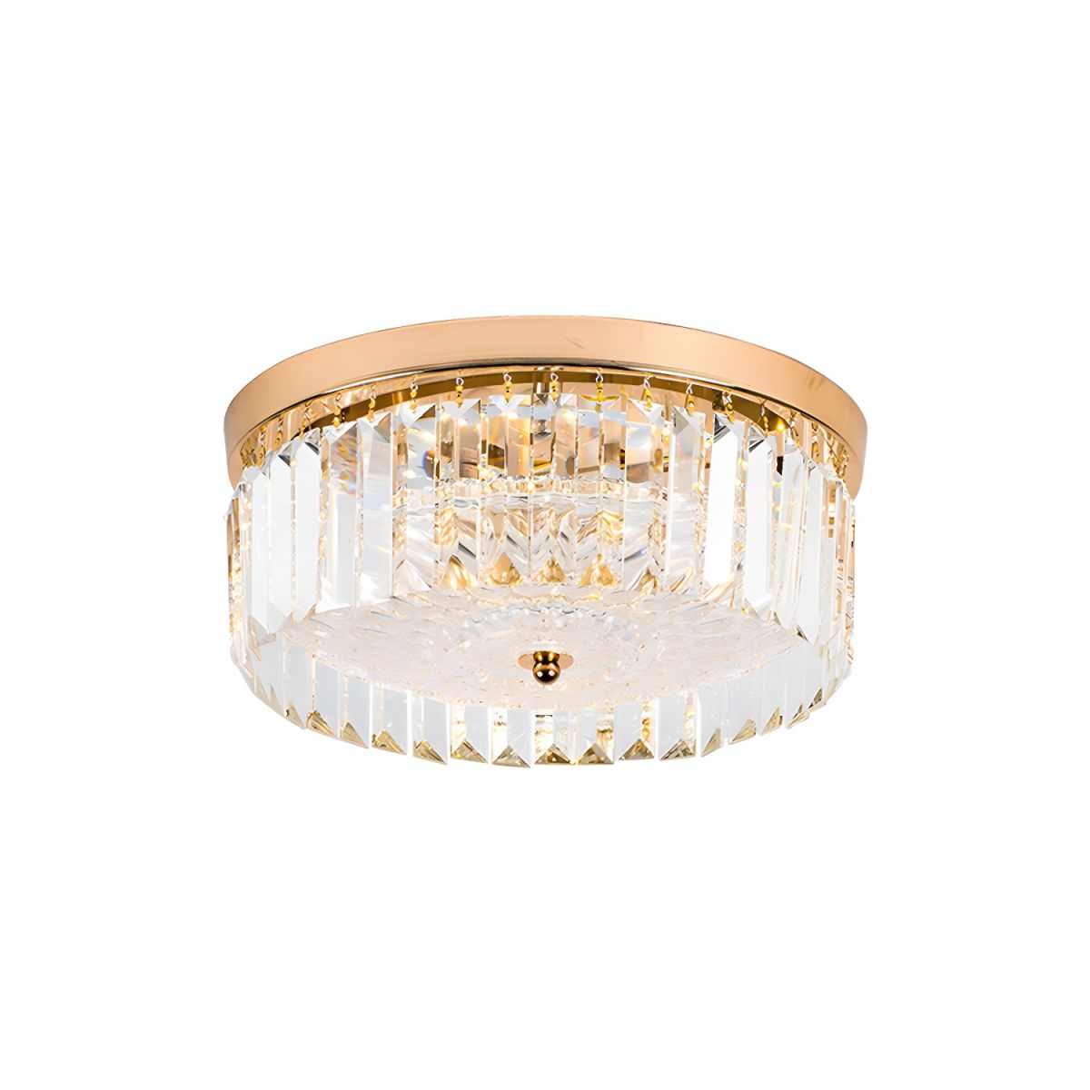 Modern Crystal Drum LED Flush Mount Ceiling Light | Lumriva