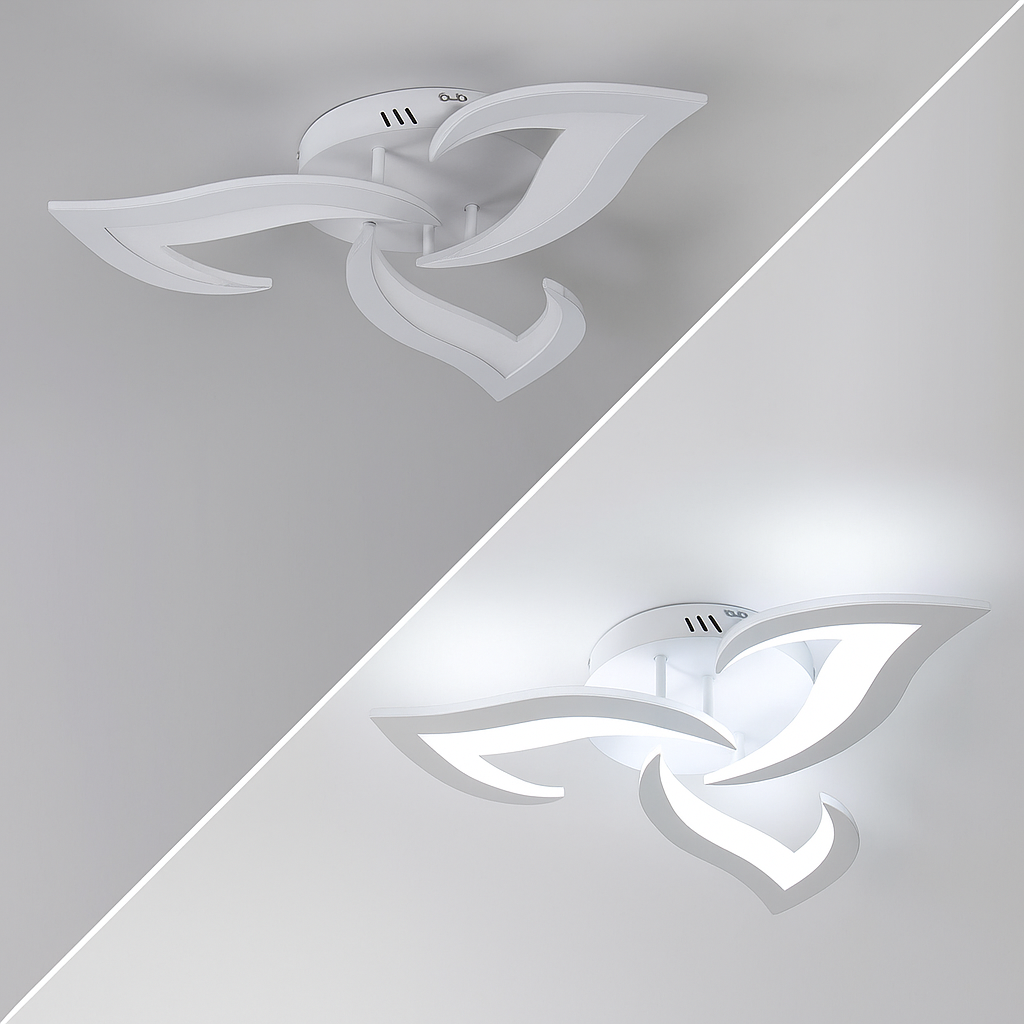 Modern Flower Shaped Iron LED Ceiling Fixture | Lumiora