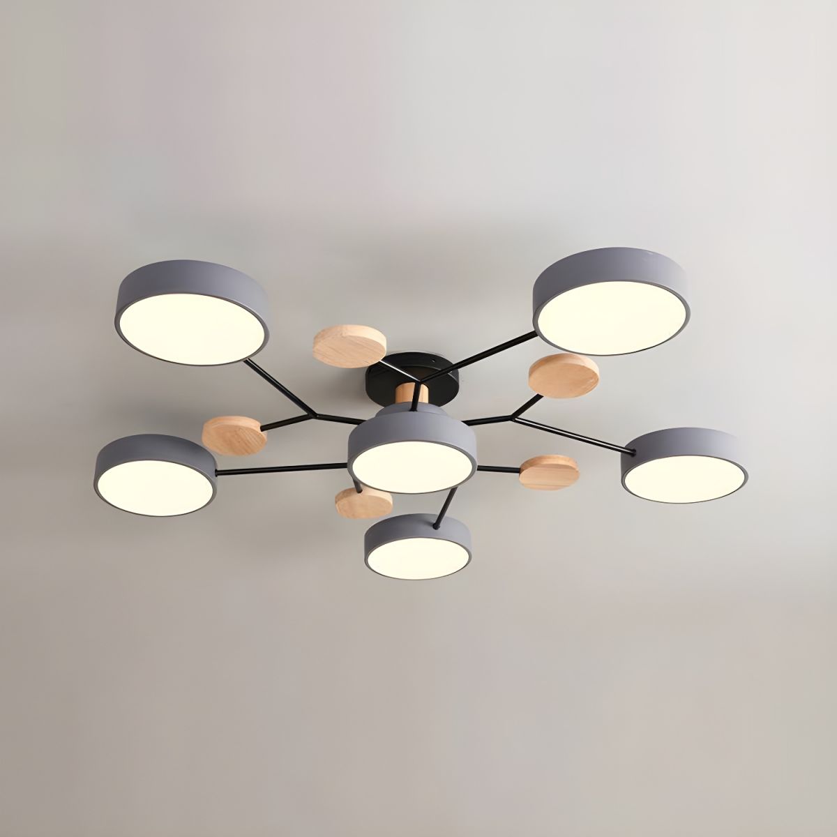 Modern LED Semi Flush Ceiling Light for Living Room | Lunaroa