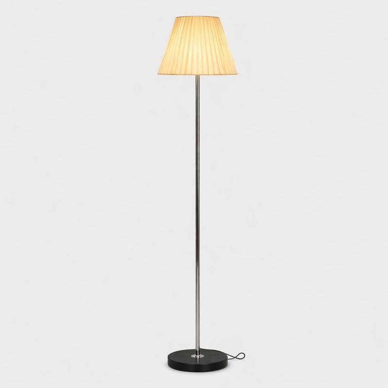 Modern Metal Floor Lamp with Textile Shade Remote Control | Ravelle