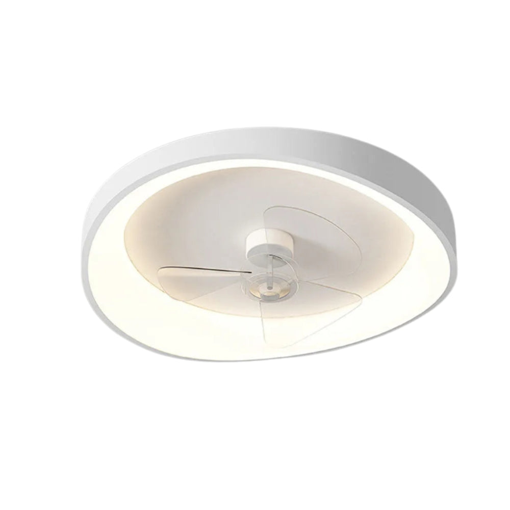 Modern Minimalist Iron Ceiling Fan Light with LED | Lenvra