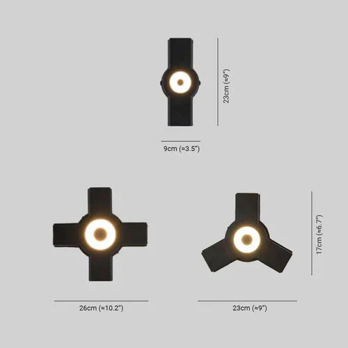 Modern Outdoor LED Cross Projection Wall Light | Beamra