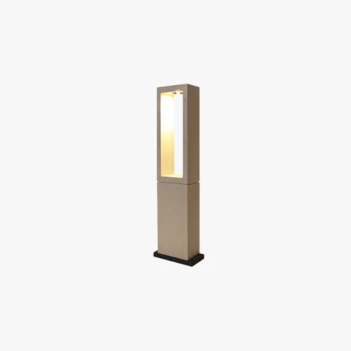 Modern Rectangular Outdoor Metal Garden Path Light | Pathora