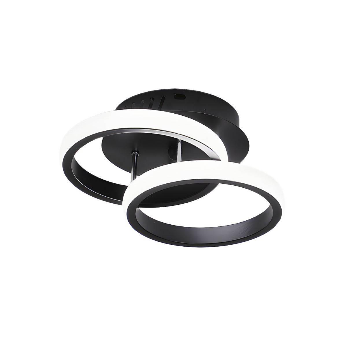 Modern Round LED Metal Semi Flush Ceiling Light | Ceilux