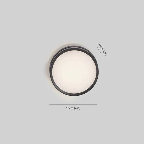 Modern Round LED Metal Wall Light for Outdoors | Nortiq