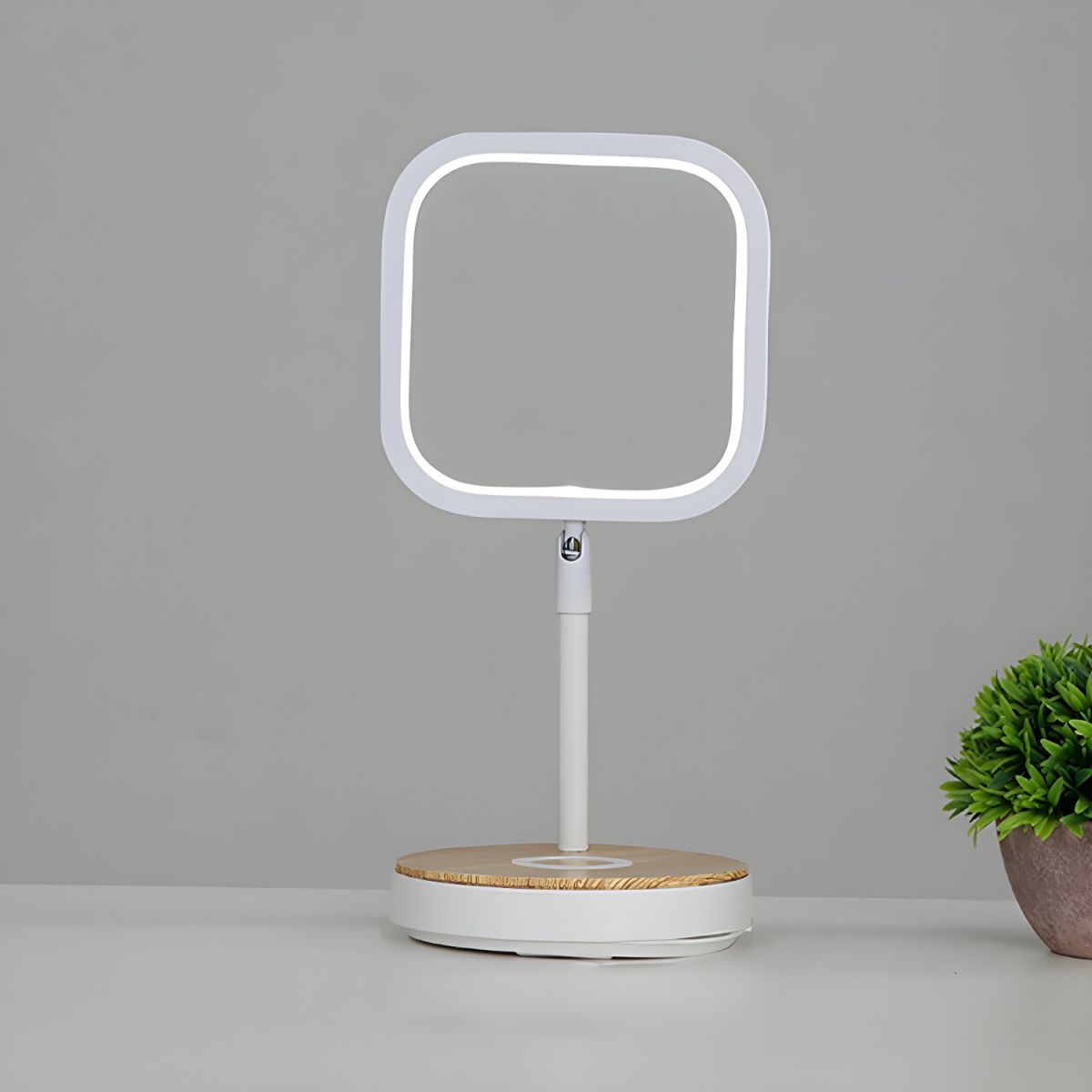 Modern Square Touch Dimming Table Lamp With LED Bulb | Elvaris