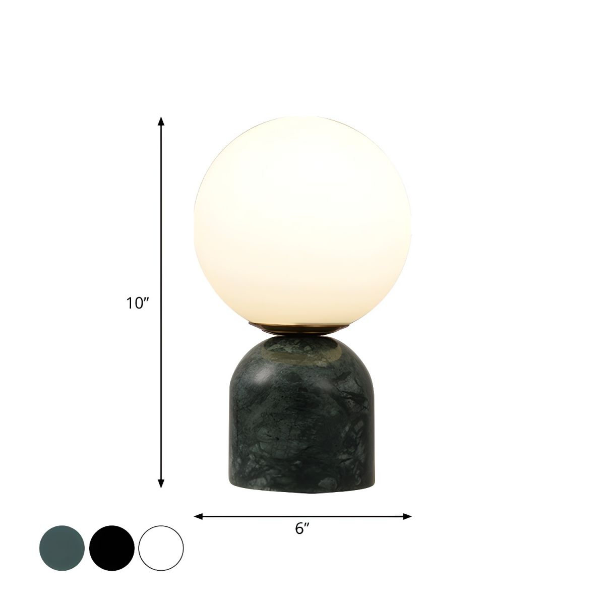 Modern Table Lamp with Dome Marble Base Design | Zarniqo