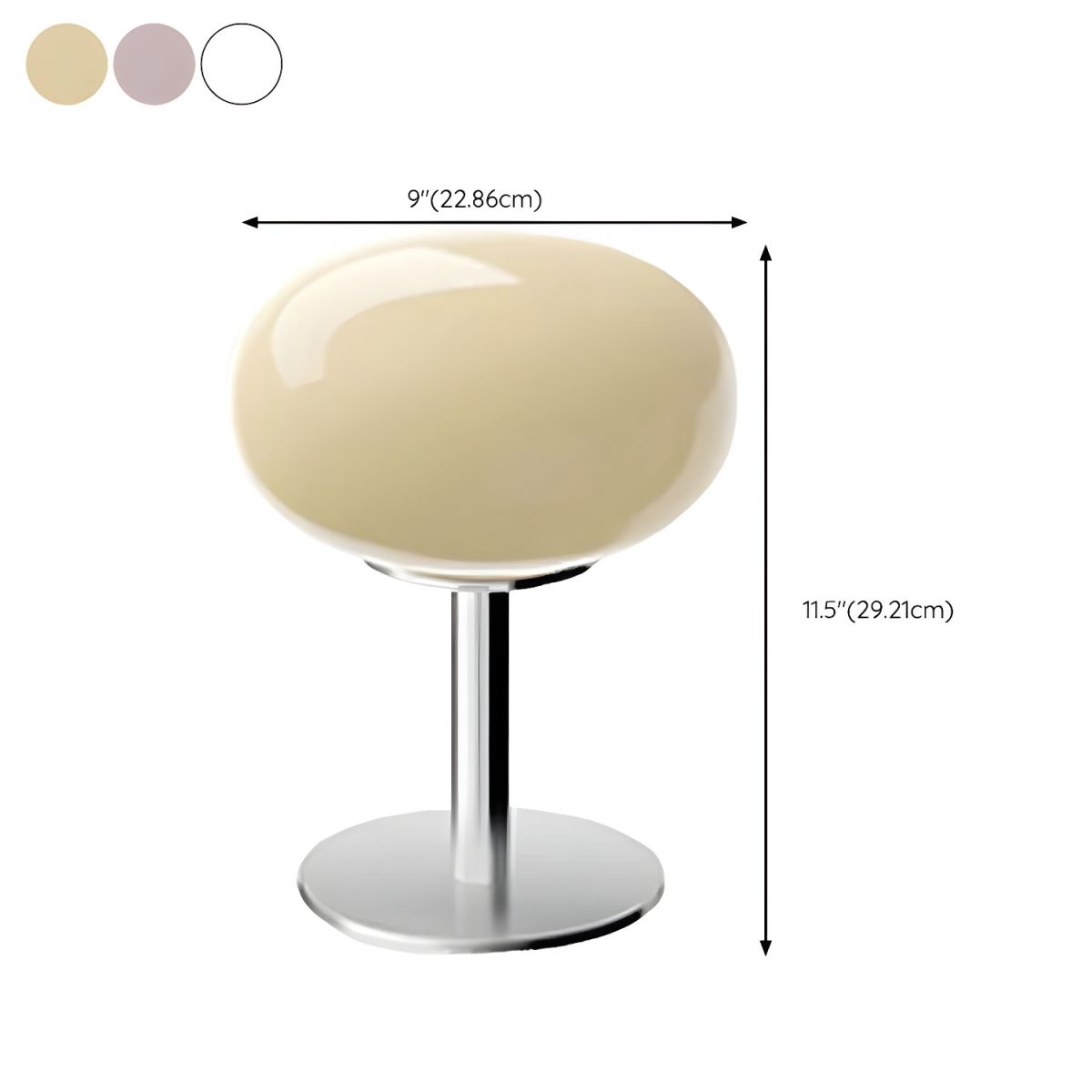 Modern Table Lamp with Glass Globe Shade Bedroom | Xelqora