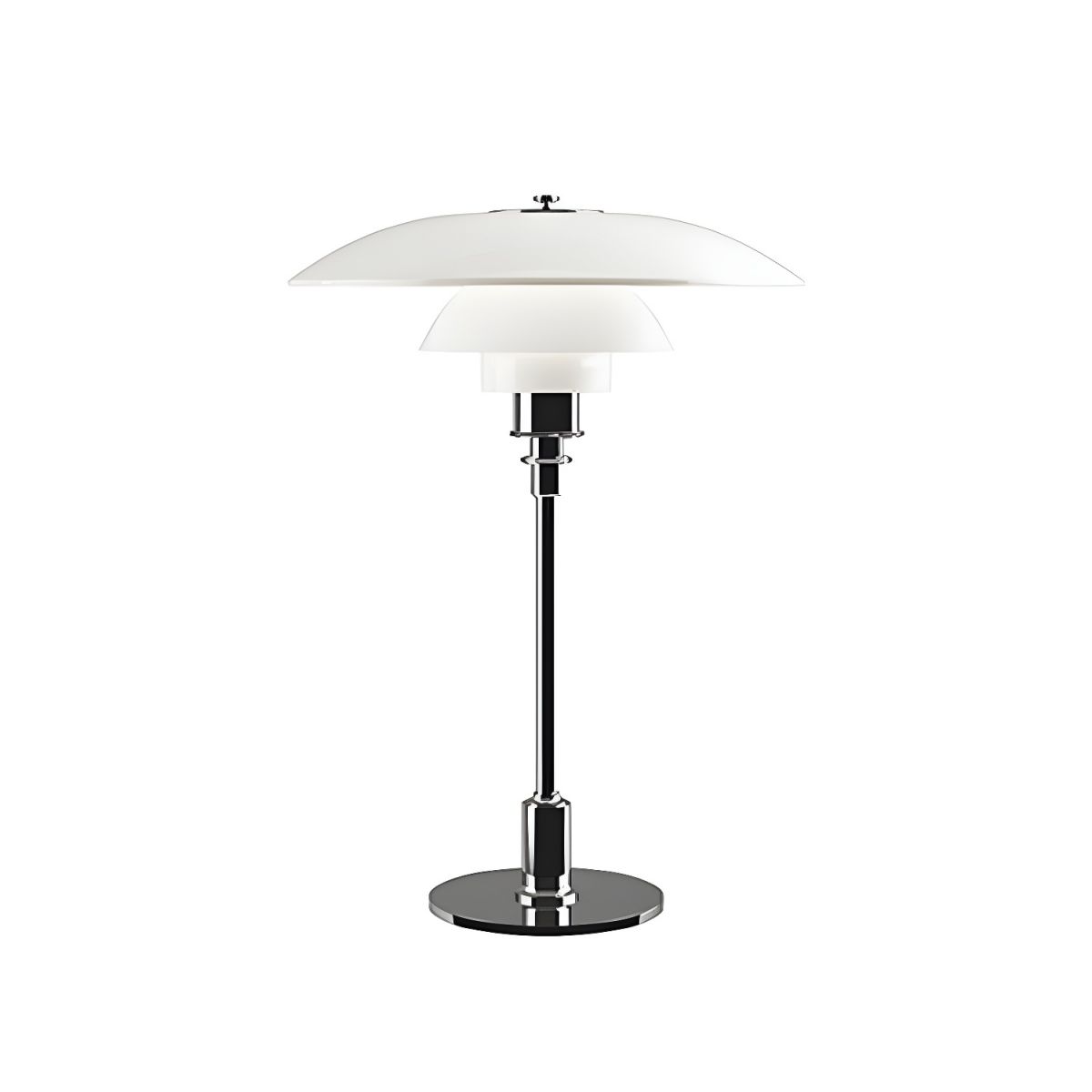 Modern Table Lamp with Glass Shade Metal Finish | Qynvora