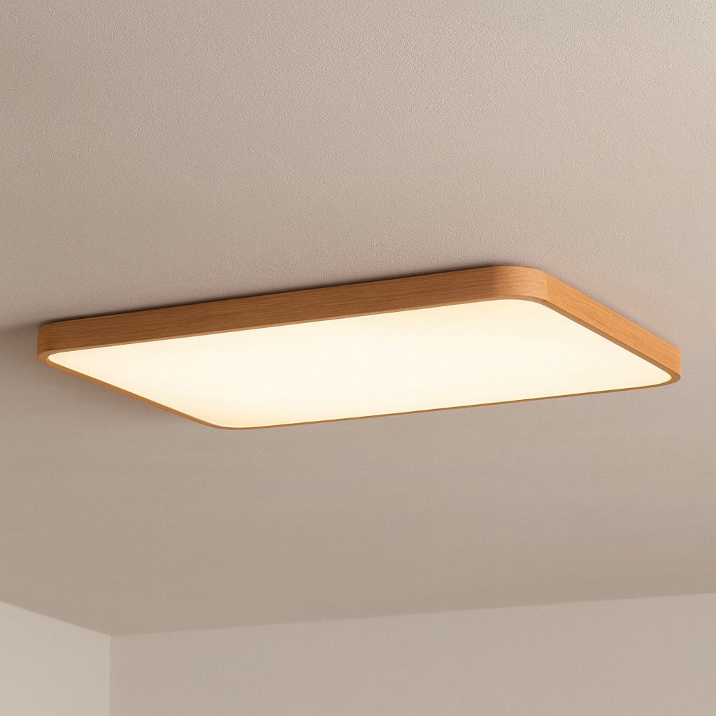 Modern Wood Frame Ceiling Lamp with Sleek Design | Jarnix