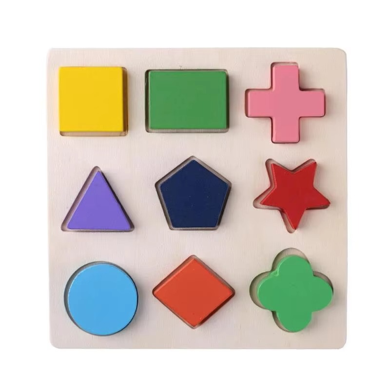 Montessori Toy Wooden Shape Sorting Puzzle for Kids Play | Norveta