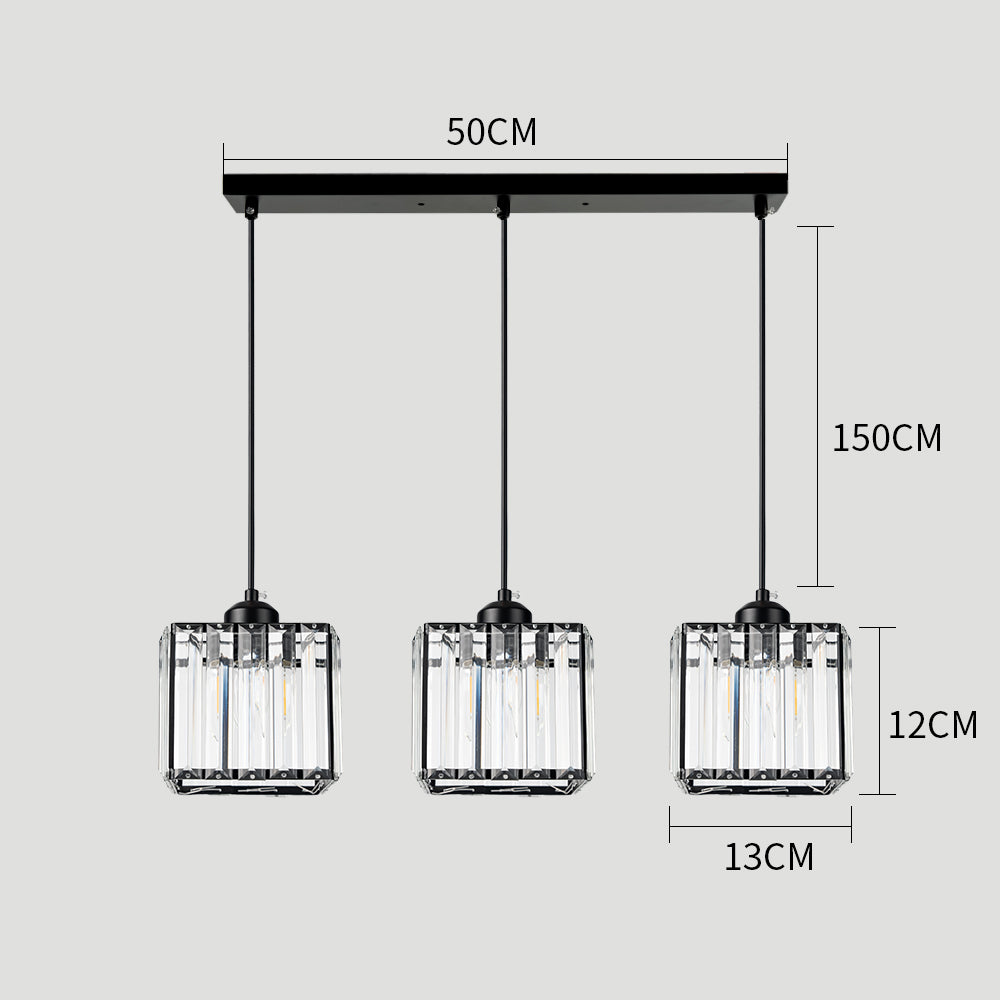 Nordic Crystal Multi Head Pendant Light for Dining Areas | Quorixa