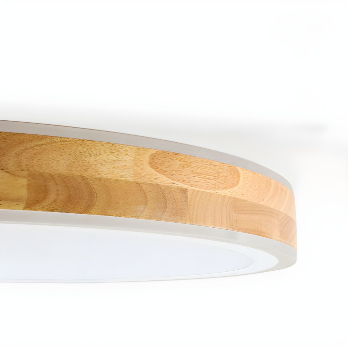 Nordic Wood LED Ceiling Light Slim Flush Mount Round | Torvexa