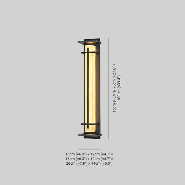 Outdoor Alabaster Look Stainless Steel Wall Light | Lumnara