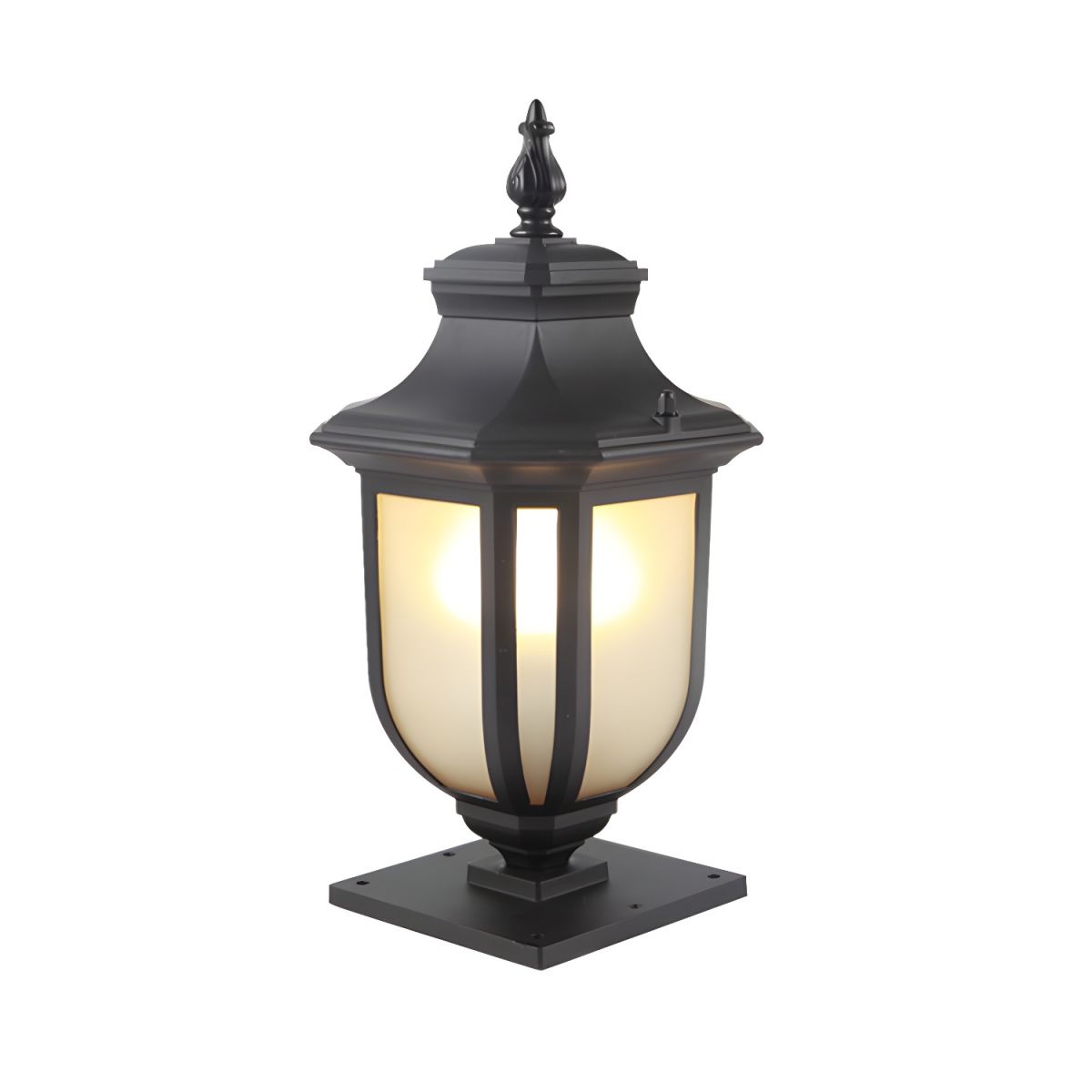 Retro Black Metal Outdoor Pillar Garden Light | Pillara