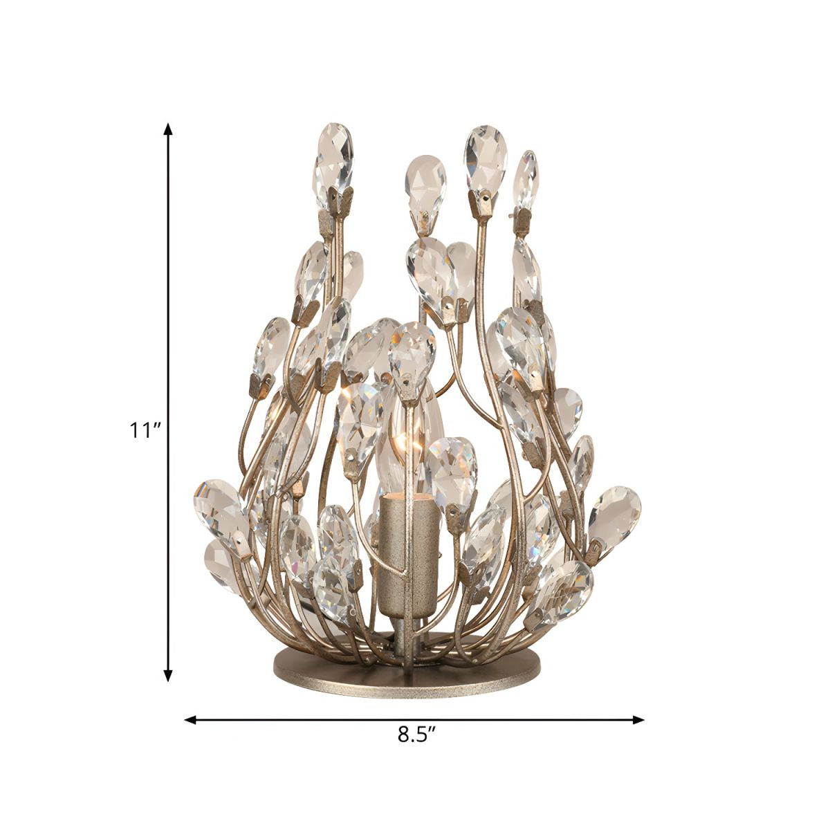 Retro Crystal Accent Table Lamp for Modern Interiors | Zeltrio