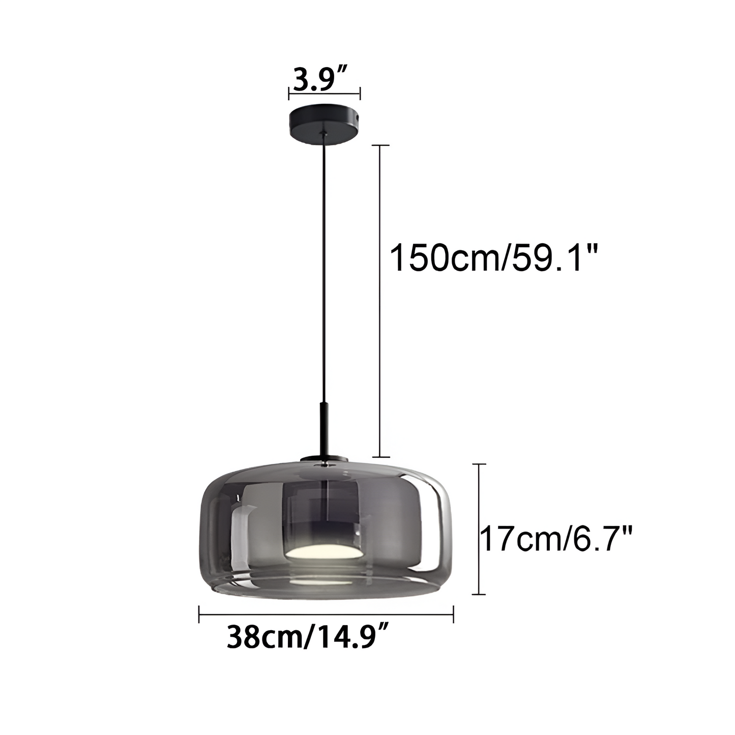 Retro Glass LED Pendant Light with Triple Shade Design | Oryvexa