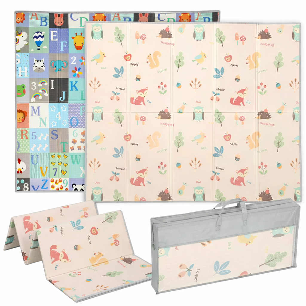 Reversible Foldable Baby Activity Play Mat Multicolor | Morvella