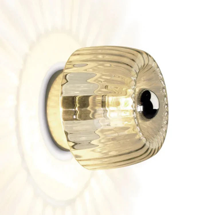 Ripple Glass Ceiling Flush Mount Indoor Light Fixture | Pharox