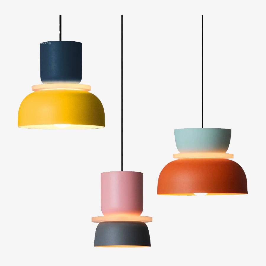 Scandinavian Metal Macaron Pendant Light E27 Fixture | Xorvyx