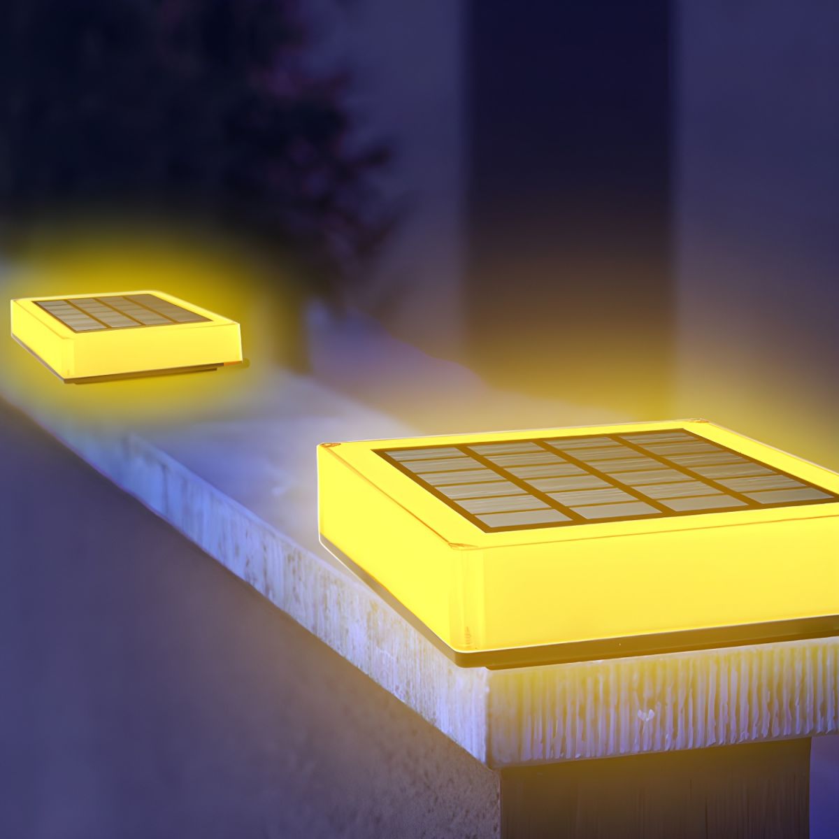 Solar LED Square Garden and Patio Pillar Light | Solvara
