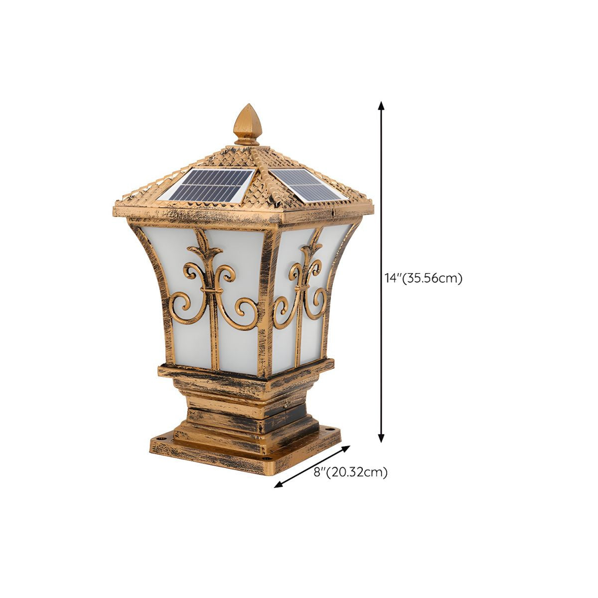 Solar Rectangle Metal Garden Patio Outdoor Light | Lantora