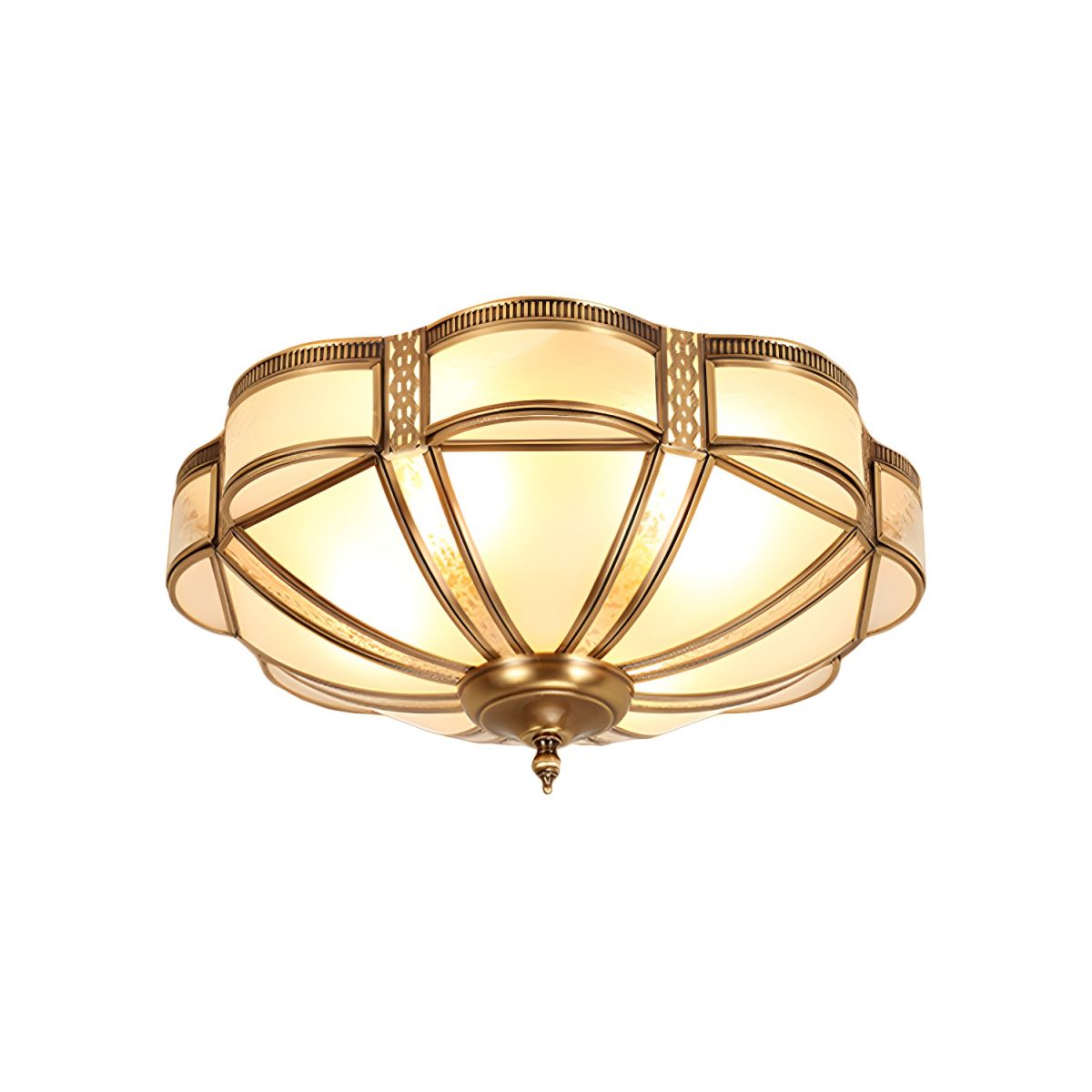 Vintage Frosted Glass Flush Mount Ceiling Light | Lumorin