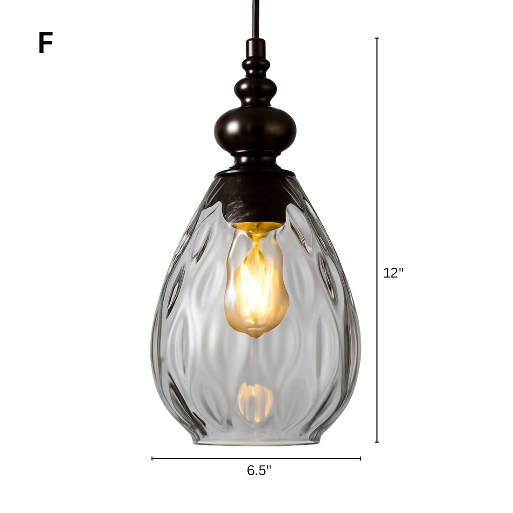 Vintage Glass Shade Pendant Light for Indoor Spaces | Aurevok