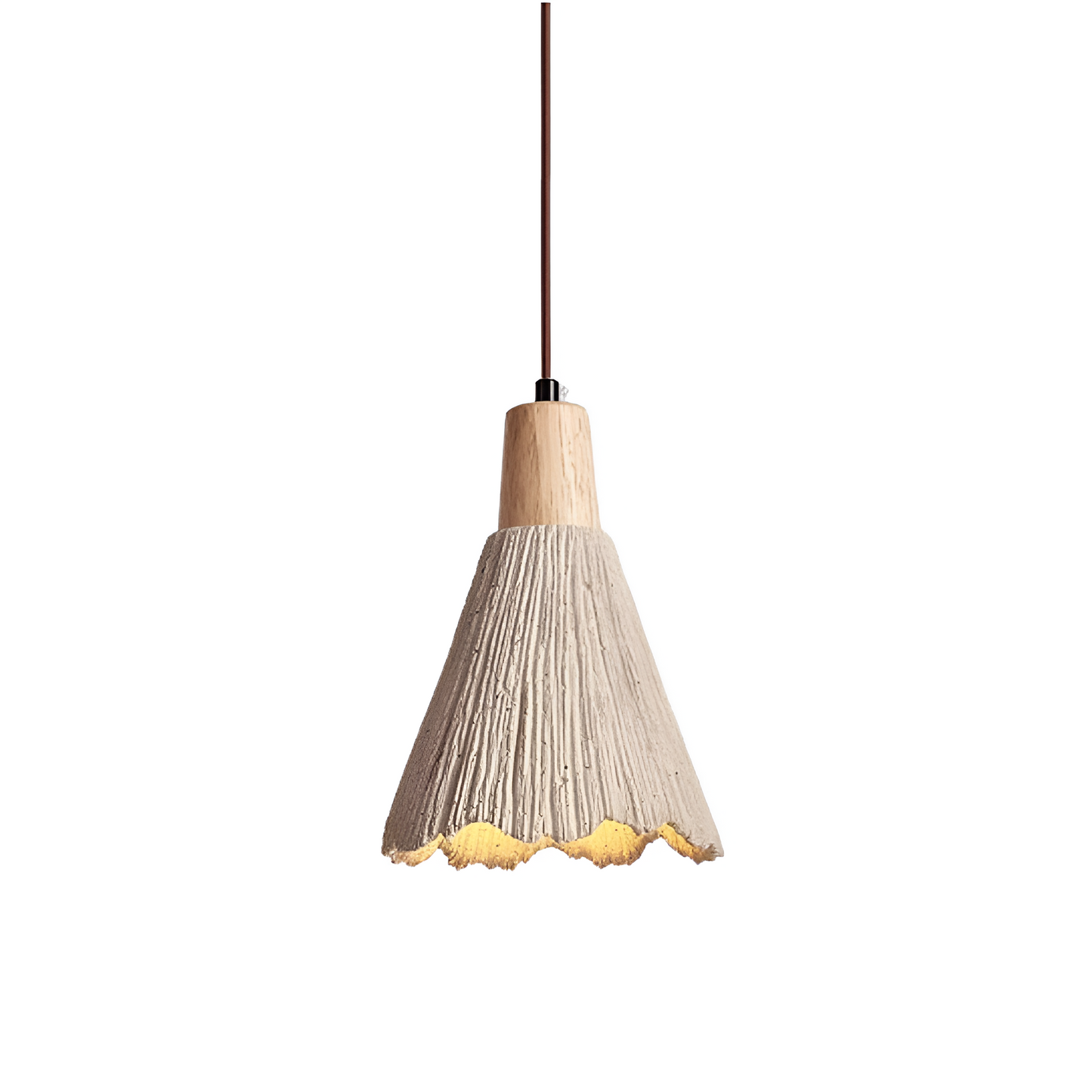 Wabi Sabi Cement Pendant Light With Handcrafted Texture | Jorvex
