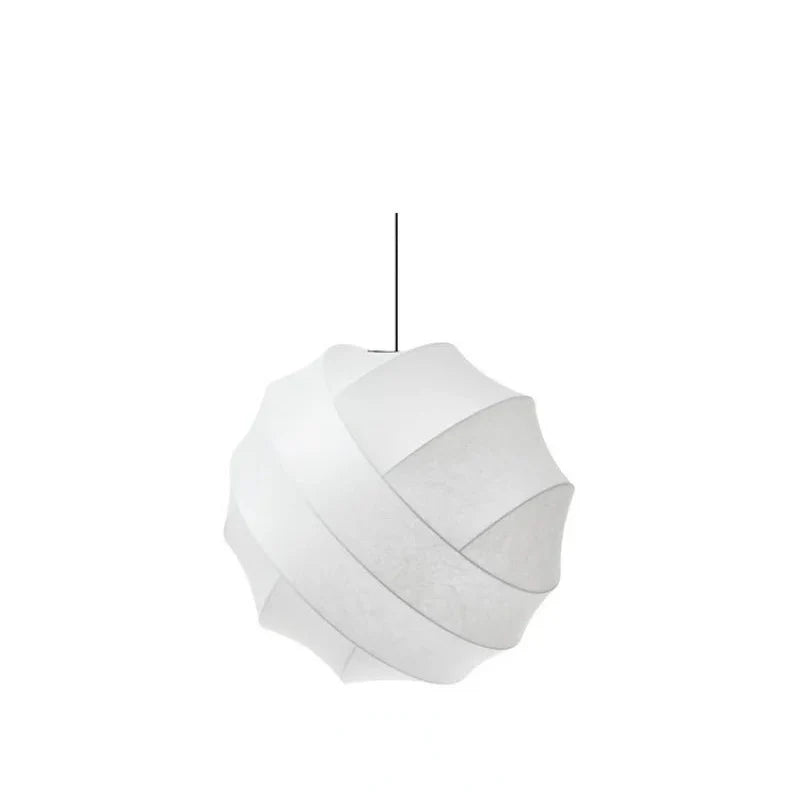 Wabi Sabi Silk Sphere Pendant Light with LED Design | Xorvane