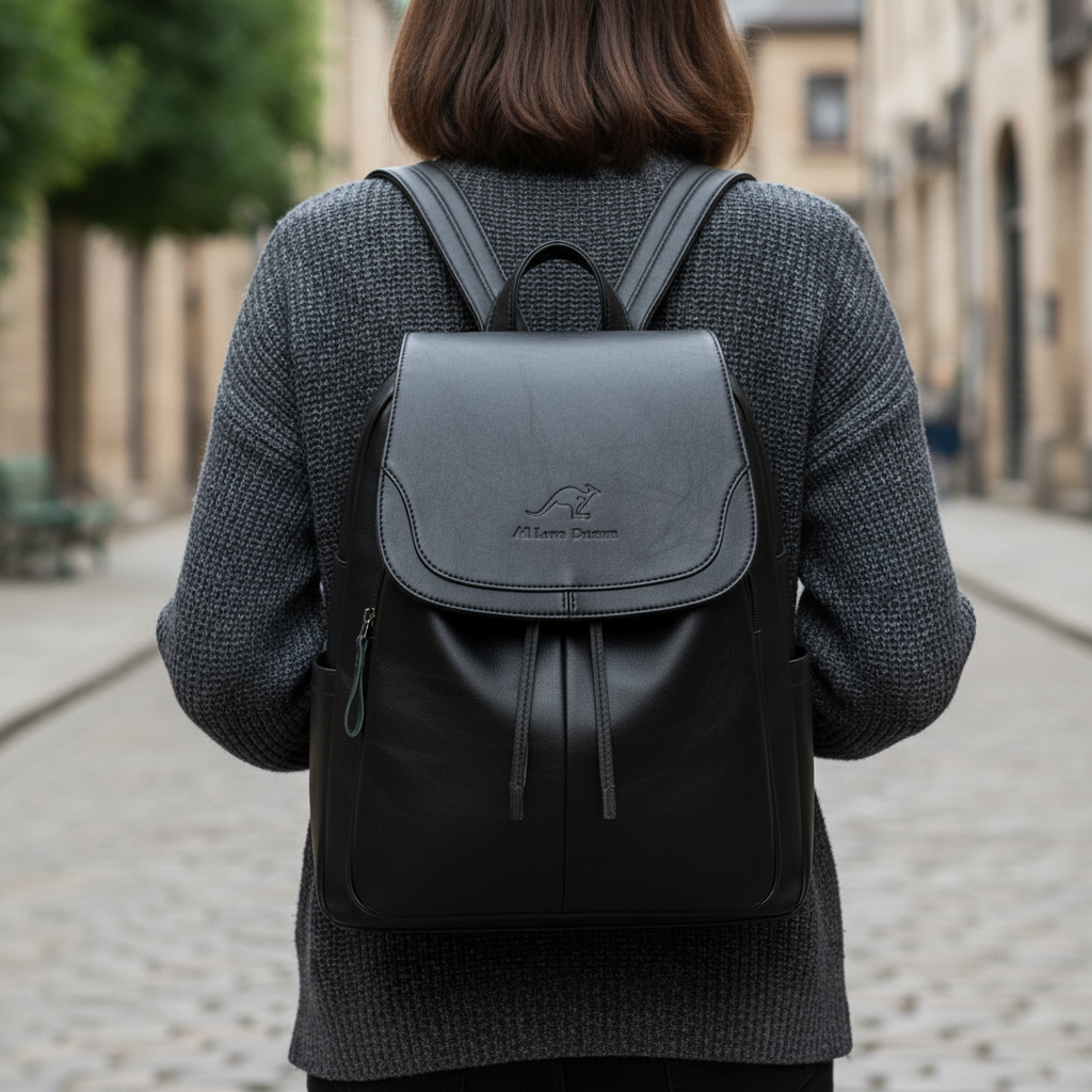 Elegant Leather Backpack | Women's Work and Everyday Bag