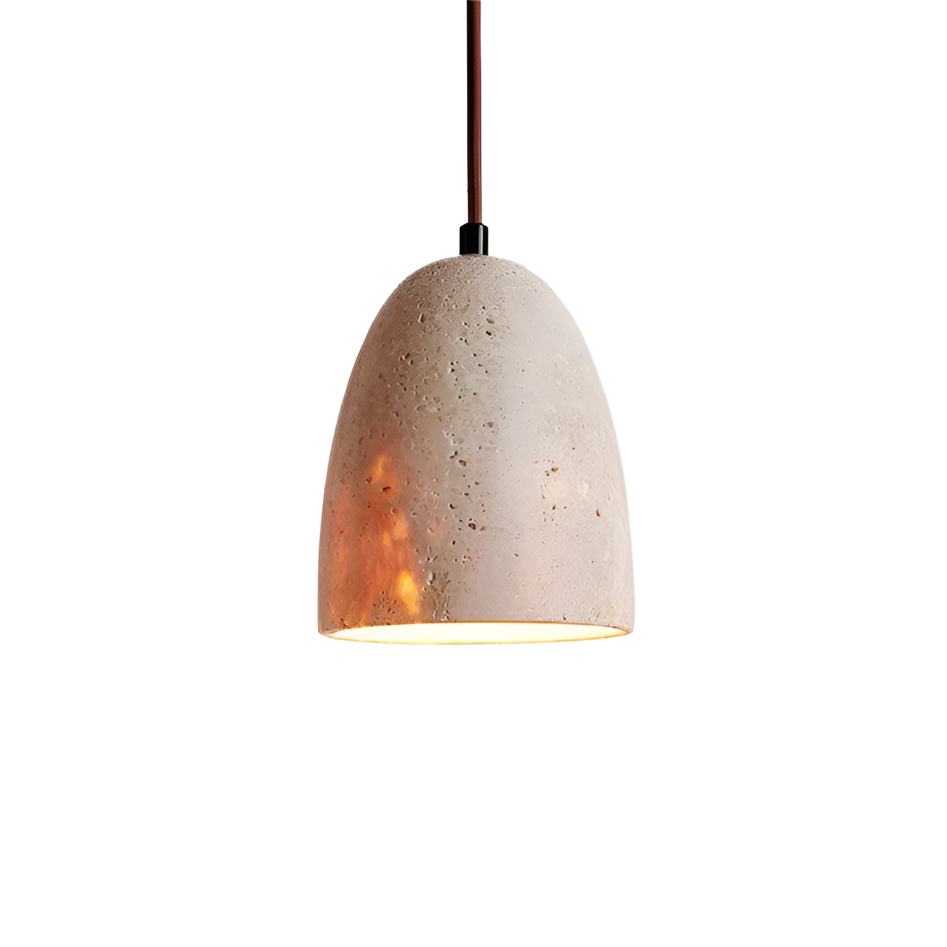 Yellow Travertine Bell Pendant Light in Retro Style | Aurevik