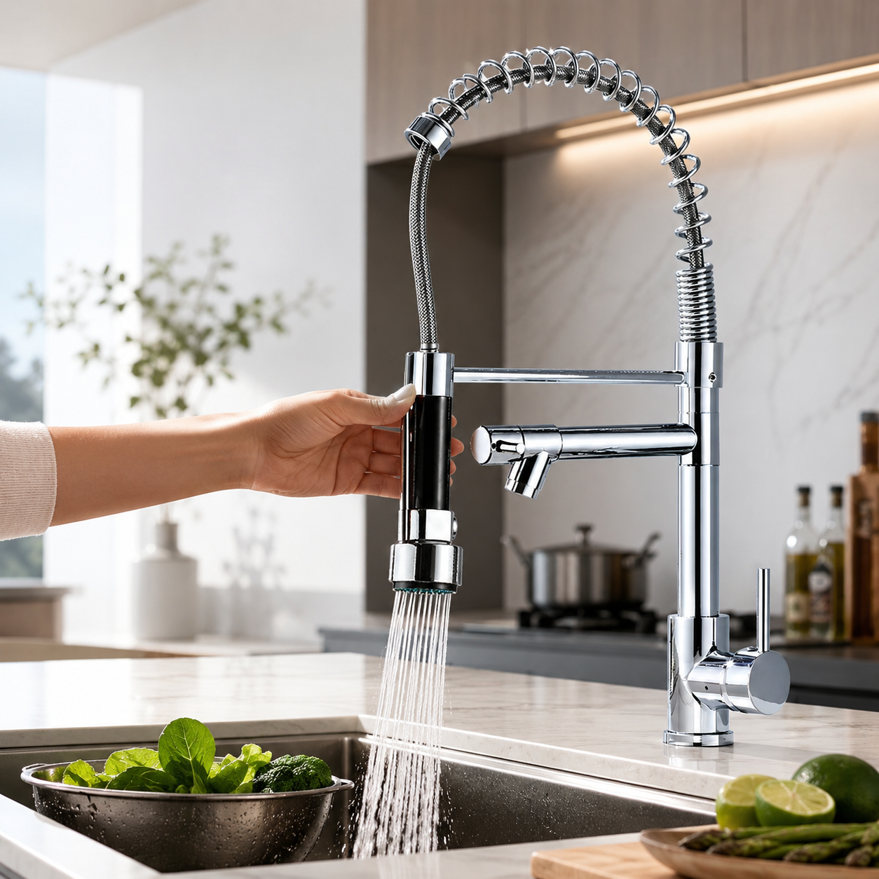 Flexible Kitchen Faucet | Modern Kitchen Tap with Sprayer