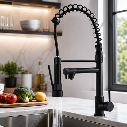 Flexible Kitchen Faucet | Modern Kitchen Tap with Sprayer