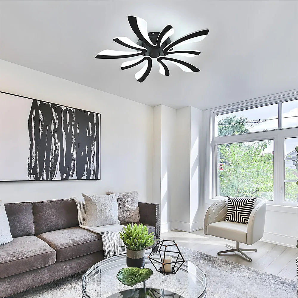 Acrylic Petal Nordic Flush Mount Ceiling Light | Acriva