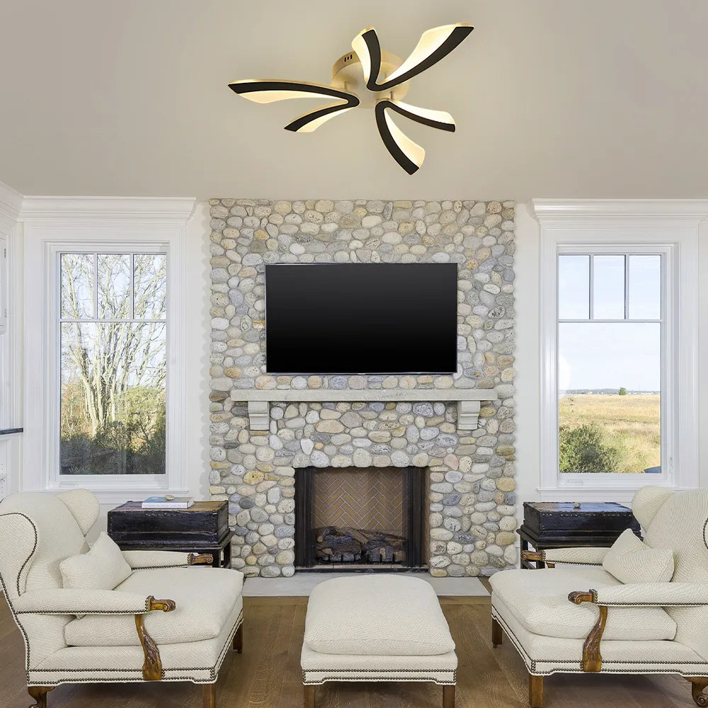 Acrylic Petal Nordic Flush Mount Ceiling Light | Acriva
