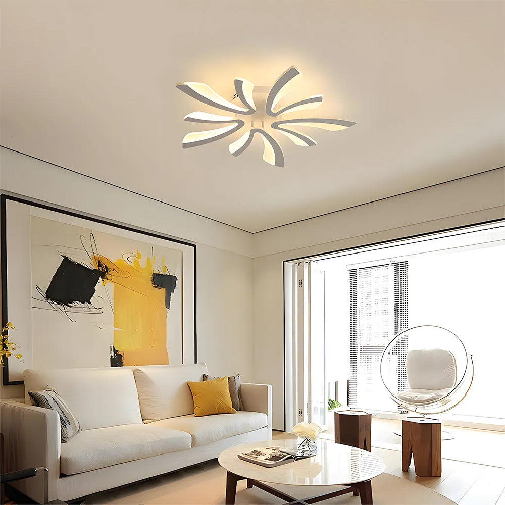 Acrylic Petal Nordic Flush Mount Ceiling Light | Acriva