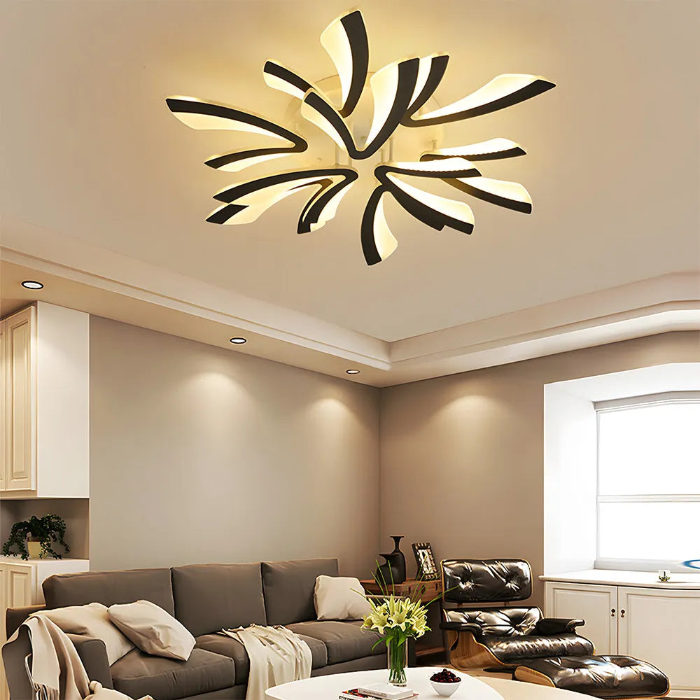 Acrylic Petal Nordic Flush Mount Ceiling Light | Acriva