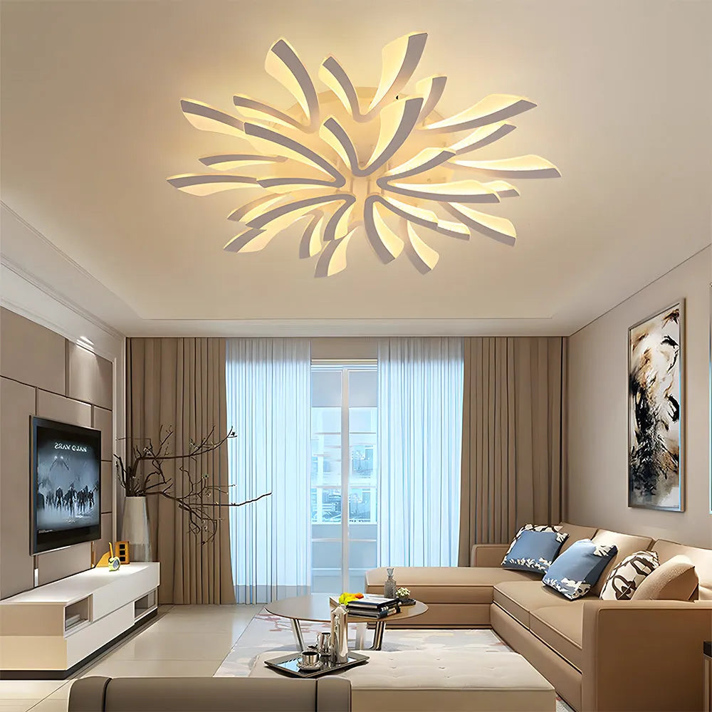 Acrylic Petal Nordic Flush Mount Ceiling Light | Acriva