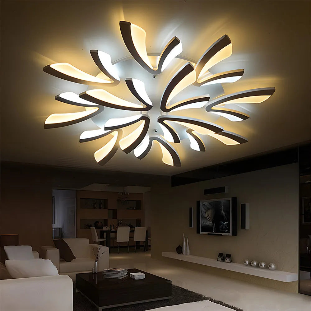 Acrylic Petal Nordic Flush Mount Ceiling Light | Acriva